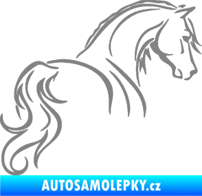 Samolepka Kůň 104 pravá šedá