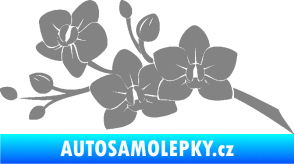 Samolepka Květina dekor 008 levá orchidej šedá