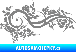 Samolepka Květina dekor 013 pravá šedá