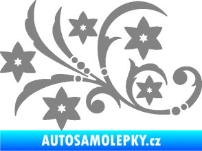 Samolepka Květina dekor 041 levá šedá