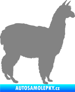 Samolepka Lama 002 pravá alpaka šedá