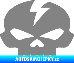 Samolepka Lebka 001 levá šedá