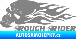 Samolepka Lebka 051 levá rough rider šedá