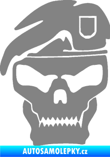 Samolepka Lebka army levá šedá