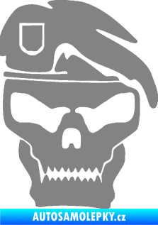 Samolepka Lebka army pravá šedá