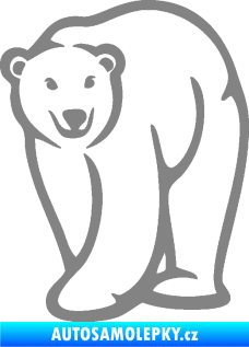 Samolepka Lední medvěd 004 levá šedá