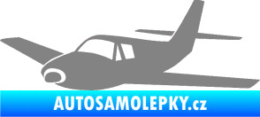 Samolepka Letadlo 001 levá šedá