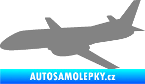 Samolepka Letadlo 004 levá šedá