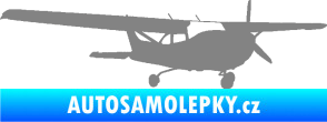 Samolepka Letadlo 014 pravá šedá