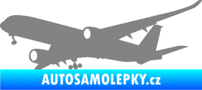 Samolepka Letadlo 017 levá Airbus A 350 šedá