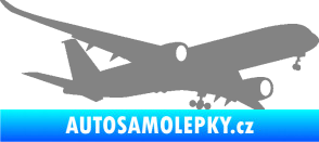 Samolepka Letadlo 017 pravá Airbus A 350 šedá