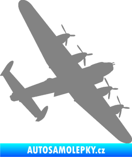 Samolepka Letadlo 022 pravá bombarder Lancaster šedá
