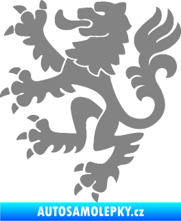 Samolepka Lev heraldika 001 levá Český lev šedá