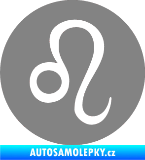 Samolepka Lev zvěrokruh 001 - horoskop šedá