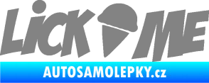 Samolepka Lick me nápis šedá