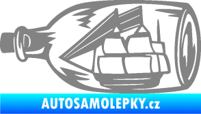 Samolepka Loď v láhvi 001 levá šedá
