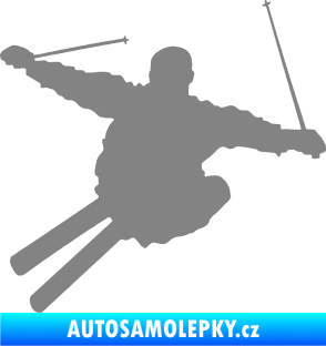 Samolepka Lyžař 001 levá šedá