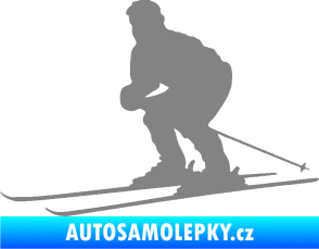 Samolepka Lyžař 009 levá šedá