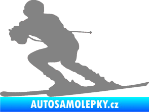 Samolepka Lyžař 017 levá šedá