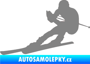 Samolepka Lyžař 022 levá šedá