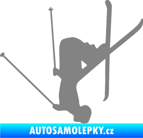 Samolepka Lyžař 023 levá šedá