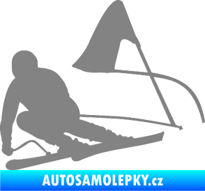 Samolepka Lyžař 025 levá šedá