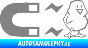 Samolepka Magnet na ptáky pravá šedá
