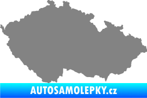 Samolepka Mapa České republiky 001  šedá