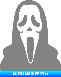 Samolepka Maska 001 scream šedá