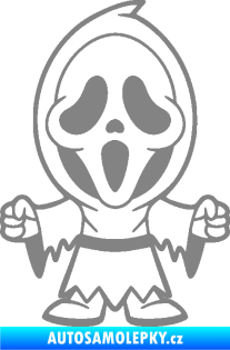 Samolepka Maska 002 pravá vřískot šedá