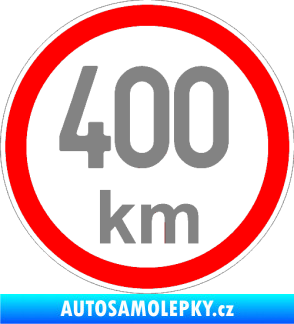 Samolepka Maximální rychlost 400km - nejvyšší konstrukční rychlost šedá