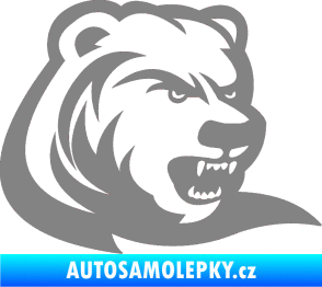 Samolepka Medvěd 001 pravá šedá