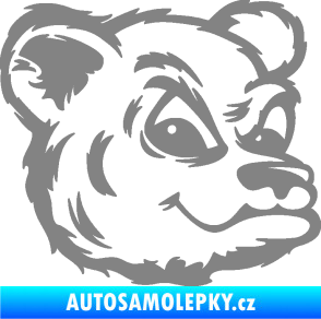 Samolepka Medvěd 011 pravá hlava šedá
