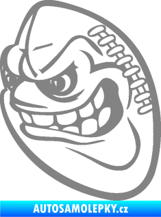 Samolepka Míč na americký fotbal 001 levá s obličejem šedá
