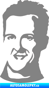 Samolepka Silueta Michael Schumacher levá šedá