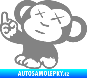 Samolepka Monkey Fuck Off JDM levá šedá