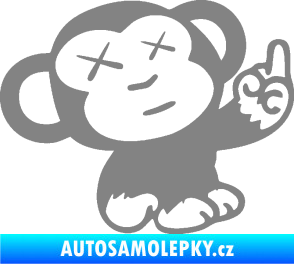 Samolepka Monkey Fuck Off JDM pravá šedá