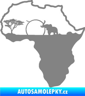 Samolepka Motiv Afrika 002 slon šedá