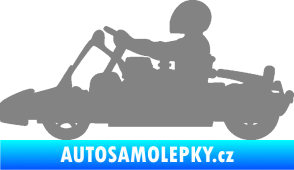 Samolepka Motokára 001 levá šedá