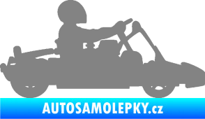 Samolepka Motokára 001 pravá šedá