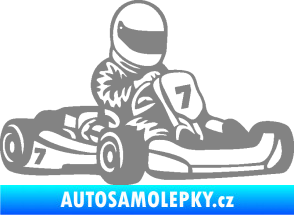 Samolepka Motokára 002 pravá šedá