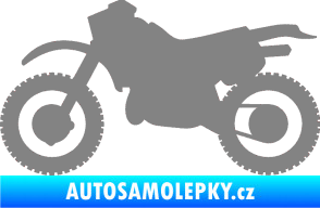 Samolepka Motorka 003 levá šedá