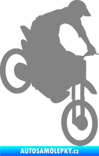 Samolepka Motorka 016 pravá motokros šedá