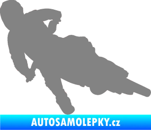 Samolepka Motorka 023 pravá motokros šedá