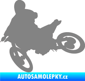 Samolepka Motorka 034 levá motokros šedá