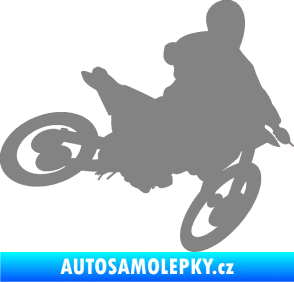 Samolepka Motorka 034 pravá motokros šedá