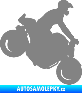 Samolepka Motorka 044 pravá motokros šedá