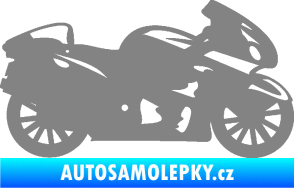 Samolepka Motorka 048 pravá silniční šedá