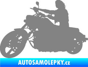 Samolepka Motorka 050 levá šedá