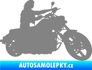 Samolepka Motorka 050 pravá šedá